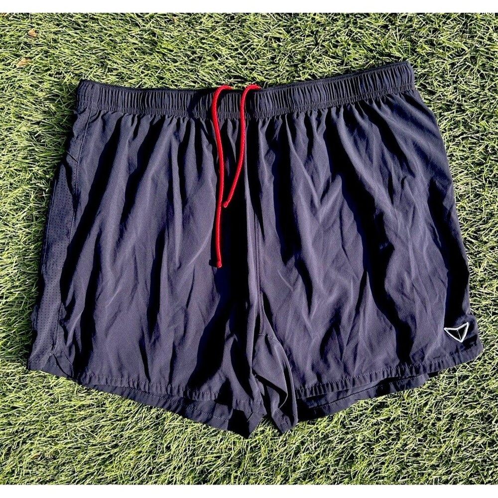 KORSA Road Runner Sports Running Shorts Men's XL Black Lined 5" Inseam Zip